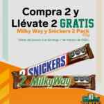4x2 en chocolates Snickers y Milky Way 2-pack en 7-Eleven