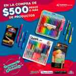 En papelerías Lumen termo gratis en compras de $500 o más en artículos de escritura