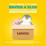 En tienda en línea de Miniso envíos a sólo $1 peso en compras desde $289
