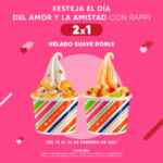 Promoción Nutrisa San Valentín: 2x1 en helado suave doble del 12 al 14 de febrero