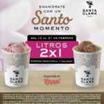 Promoción Santa Clara Mes del Amor: 2x1 en litros de helado del 12 al 21 de febrero