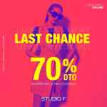 Last Chance Studio F: 70% de descuento en mercancía seleccionada hoy