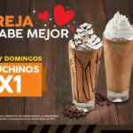 2x1 en frappuchinos en Toks por el Día del Amor y la Amistad los sábados y domingos