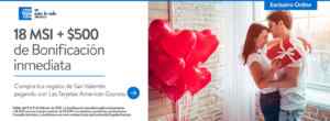 Promo Walmart American Express de $500 de bonificación + 18 msi