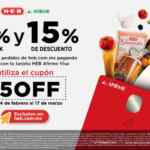 Código HEB de 15% de descuento + 4% de cashback en todas las compras