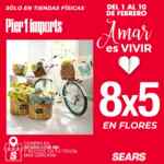 Promoción San Valentín Sears: 8x5 en flores artificiales