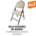 Sillas plegables de jardín compra 3 y lleva Gratis la 4ª en Home Depot
