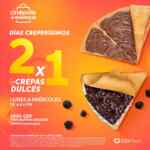 2x1 en crepas dulces en Cinépolis al pedir por Didi Food de lunes a miércoles de 4:00 a 6:00