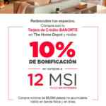 Promo Home Depot Banorte: 10% de bonificación + 12 msi
