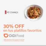 Promoción Didi Food: 30% de descuento en platillos más vendidos de restaurantes de Alsea (Vips, Burger King, Starbucks, etc)