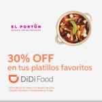 Promoción Didi Food: 30% de descuento en platillos más vendidos de restaurantes de Alsea (Vips, Burger King, Starbucks, etc)