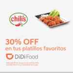Promoción Didi Food: 30% de descuento en platillos más vendidos de restaurantes de Alsea (Vips, Burger King, Starbucks, etc)