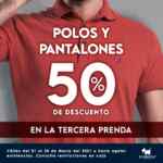 Promoción Ferrioni marzo 2021: 50% de descuento en la tercera prenda en polos y pantalones