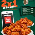 2x1 en boneless en Hooters este fin de semana al pedir por Rappi