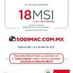 Promo Sodimac Banorte de 10% de bonificación + 18 msi