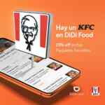 25% de descuento en paquetes KFC esta semana al pedir por Didi Food