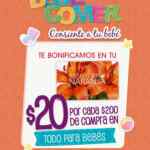 Promoción La Comer Bebé Comer: $20 de bonificación por cada $200 de compra en todo bebés