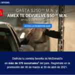 Promo McDonald's de $50 de bonificación en consumos de $250 con American Express
