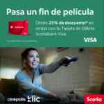 Código Scotiabank 25% de descuento en Cinépolis Klic
