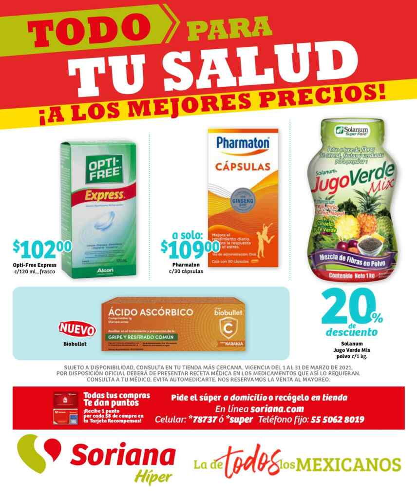 Folleto Soriana Farmacia Marzo 2021