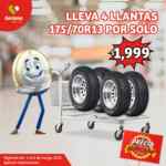 En Soriana Mercado llévate 4 llantas 175/70R13 por $1,999