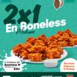 2x1 en boneless en Hooters este fin de semana de puente (delivery y pickup)