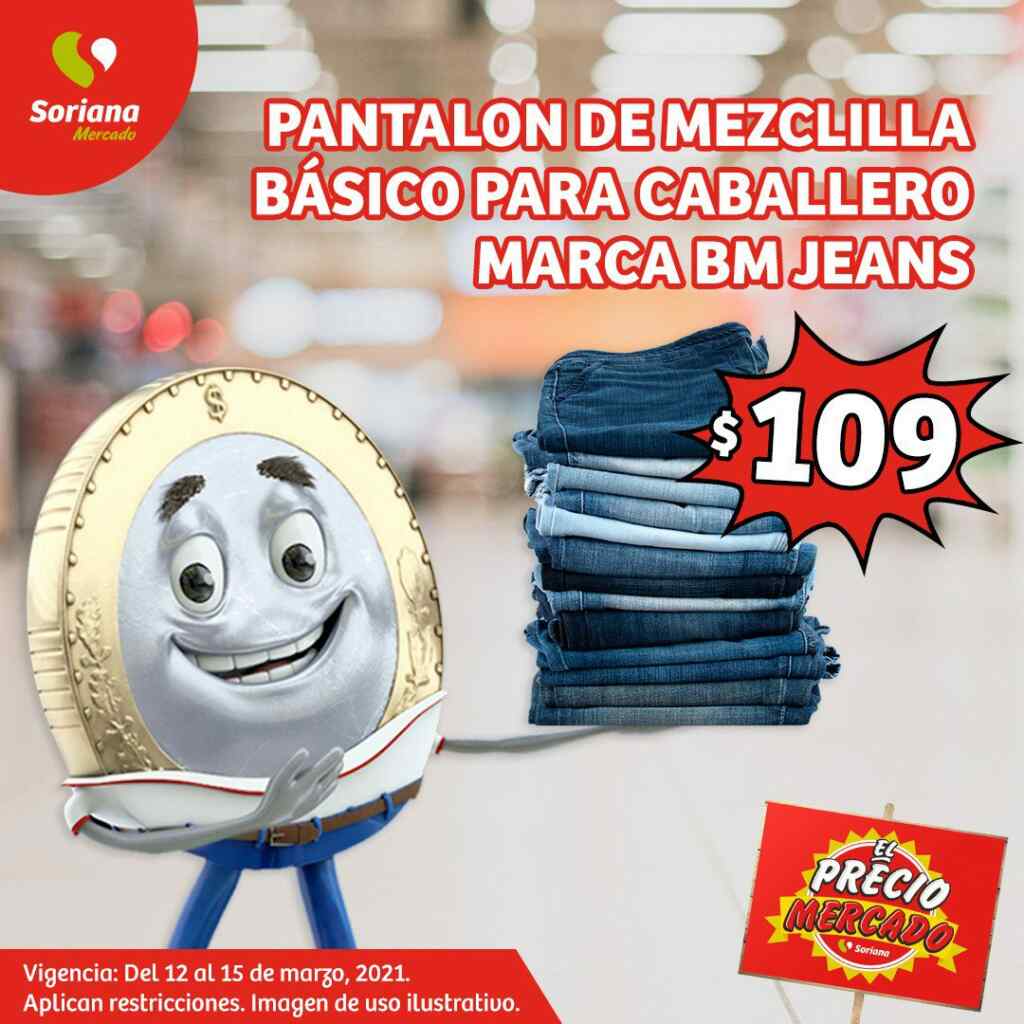 Jeans a $109 en Soriana Mercado