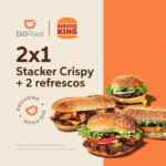 2x1 en Stacker Crispy + 2 refrescos en Burger King al pedir por Didi Food esta semana