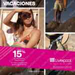 Liverpool promoción Vacaciones Semana Santa: hasta 15% en monedero en ropa y accesorios
