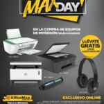 Max Day de Office Max: audífonos Gratis en la compra de una impresora