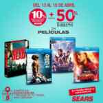 En Sears hasta 50% de descuento + 10% adicional en películas