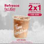 2x1 en bebidas frías en Tim Hortons de 4:00 a 6:00 PM hasta el 28 de abril