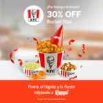 Promoción KFC Aniversario: 30% de descuento en bucket de 10 piezas al pedir por Rappi