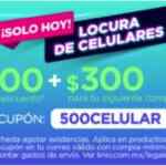 Promo Linio Locura de celulares: cupón de $500 de descuento + $300 para tu siguiente compra