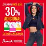 En Promoda 30% de descuento adicional en artículos con etiqueta verde, amarillo o rosa