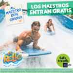 Cupón El Rollo Parque Acuático maestros entran gratis el sábado 15 de mayo