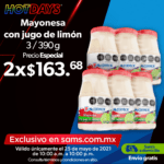 Sams Club Horas Extraordinarias Hot Days 25 de mayo 2021