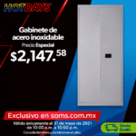 Sams Club Horas Extraordinarias Hot Days 31 de mayo 2021