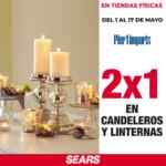2x1 en candeleros y linternas Pier1 Imports en Sears