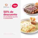 Enchiladas a mitad de precio en Vips al pedir por Didi Food esta semana