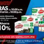 Sams Club Horas Extraordinarias Hot Days 23 de mayo 2021