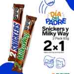 2x1 en chocolates Hersheys, Snickers y Milky Way en 7-Eleven hoy Día del Padre