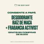 Promoción The Body Shop Día del Padre: Desodorante + fragancia de regalo en compras desde $1,100