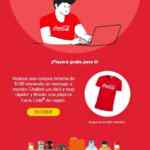 Playera Coca-Cola Gratis al hacer un pedido de $100 o más por WhatsApp