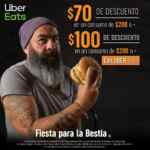 Promoción Cuarto de Kilo Uber Eats: Hasta $100 de descuento con Uber Pass sólo hoy