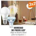 3x2 en focos LED seleccionados en Home Depot