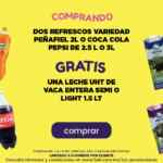 Combo Loco HEB: 1 litro de leche GRATIS en la compra de 2 refrescos familiares