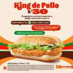 Cupón Burger King 30 Aniversario: King de pollo a sólo $30