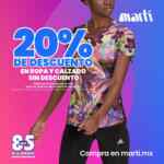 En Martí 20% de descuento en ropa y calzado que no está rebajada