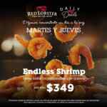 Endless Shrimp en Red Lobster: Todos los camarones que quieras por $349 los martes y jueves después de las 5:00 PM